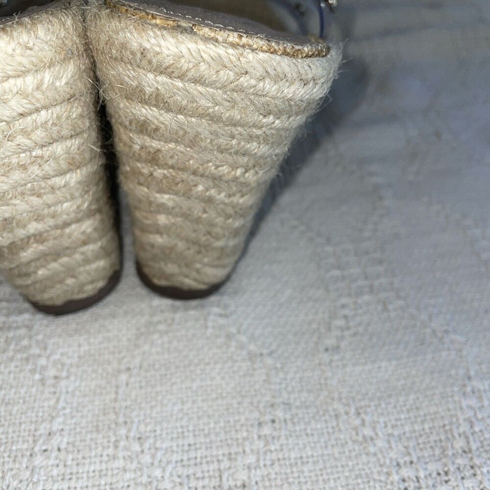 Schutz Wedge Espadrilles Womens Size 9.5 B Clear Straps Jute Beach Cruise Fun - Picture 12 of 12